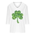 thumbnail image 4 of St Patrick's Day Top Women, 3/4 Sleeve T Shirt, V Neck Blouses Women's Fashion St. Patrick's Day Printed Tops V-Neck Casual 3/4 Sleeved Long Sleeved Tops Blouse, 4 of 4