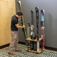 thumbnail image 5 of Teal Triangle Freestanding Ski Organizer, Floor Stand Storage Rack for 4 Skis, Poles, Boots, Bags, and More, 5 of 5
