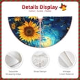 thumbnail image 4 of Kdxio Vintage Starry Sky Sunflower Print Christmas Tree Skirt Christmas Xmas Tree Skirts Mat for New Year Holiday Christmas Party Decorations-48", 4 of 7