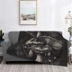 thumbnail image 2 of Fotbe Monochrome Mushroom Artwork Manta de Franela con Estampado, Manta Ultrasuave para Cama, Sofá, Auto, Hipoalergénica y Antibolitas-80"x60", 2 of 6