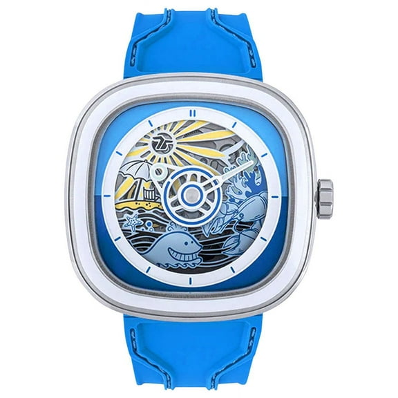 SevenFriday T1-09 Unisex Beach Club Blue Strap Automatic Watch
