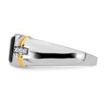 thumbnail image 4 of Auriga Fine Jewelry 14K Two-tone Gold Onyx and Men's Diamond Ring Size 10, 4 of 6