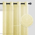 thumbnail image 3 of JIUZHEN Damask Ombre Sheer Curtains for Living Room - Faux Linen Gradient Grommet Voile Curtains for Girls Room Bedroom, 2 Window Curtain Panels, 52 x 84 inches Long， Yellow, 3 of 7