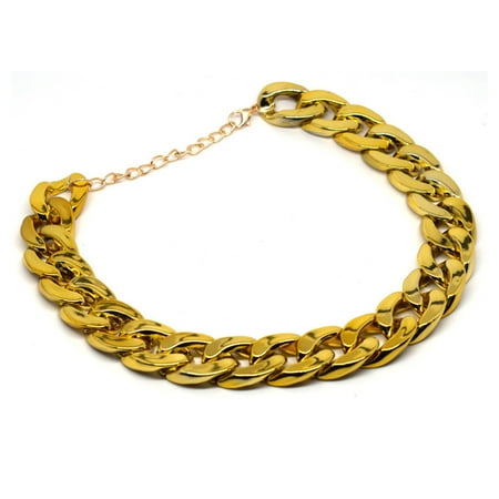 Metal gold chain necklace pet chain collar adjustable pet jewelry and accessories Rich gold