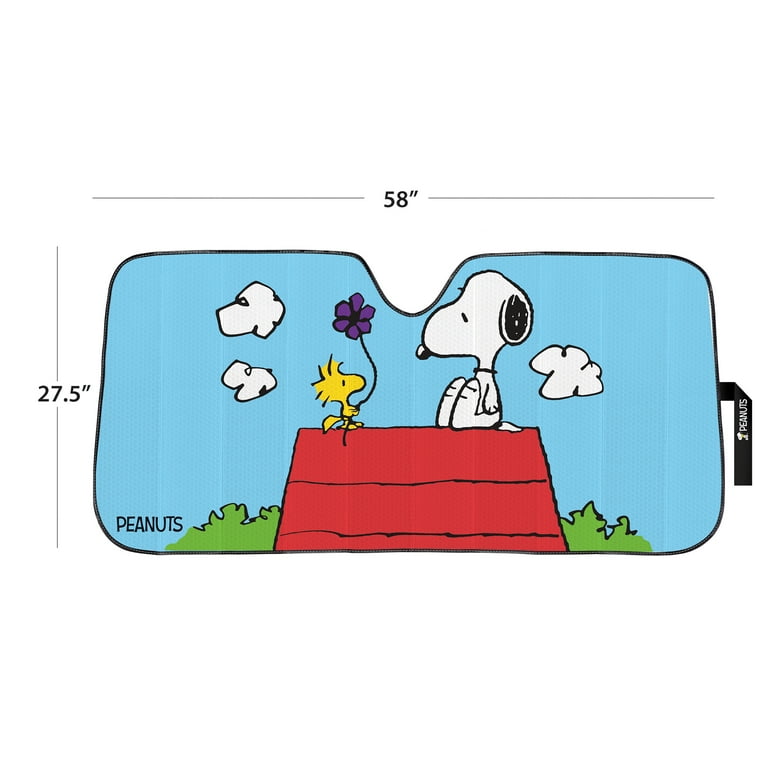 Peanuts Snoopy Doghouse Accordion Car Sunshade for Automotive