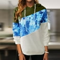 thumbnail image 2 of Vedolay Oversized Sweatshirt for Women 2023 Casual Button V Neck Hoodies Oversized Pullover Sweatshirt with Pockets,Blue M, 2 of 3