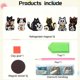 thumbnail image 4 of Art Refrigerator Magnets Sticker 6pcs Cat Acrílico para Principiantes Negros, 4 of 9