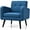 Blue, variant on Modern Comfortable Fabric Armchair, Mid-Century Accent Single Sofa for Bedroom Living Room Club, Home Stylish Armchair with Rubber Wood Legs, Contemporary Upholstered Linen Sofa Chair, Grey