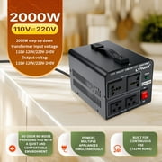 LVYUAN 2000 Watts Voltage Converter 110V to 220V / 220V to 110V Power Converter Step Up & Down Transformer