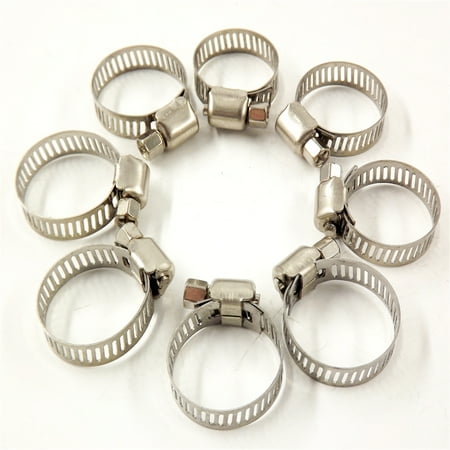 

munirater 15 PCS Hose Clamp 3/8 in -1/2 in 8 mm - 12mm Worm Gear Hose Clamp Fuel Line Clamp for Securing Hoses Pipe Cable Tube Fuel Lines etc