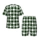 thumbnail image 1 of Balery Green White Christmas Tree Lumberjack Plaid Conjunto de Pijama Infantil de Manga Corta con Estampado – Ropa de Dormir de Algodón Suave-Medium, 1 of 6