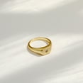 thumbnail image 5 of Plated Square Signet Pinky Ring Dainty North Star Oval Signet Ring | Lightweight Thick Statement Rings for Women, 5 of 5