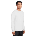 thumbnail image 4 of Gildan Men DryBlend 50/50 Long Sleeve T-Shirt, Moisture-Wicking Crew Neck Tee, White, S, 4 of 5