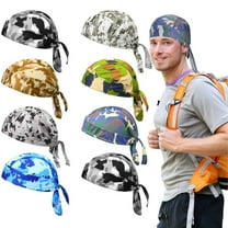 8 Pack Do Rag Skull Caps for Men Sweat Wicking Doo Rags Cooling Helmet Liner Cycling Motorcycle Bandana