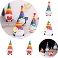 thumbnail image 5 of Adorable Decoración De Gnomo Arcoíris Para Árbol De Navidad. Sincera. Colorida Figurita De Enano Con Barba Blanca. ¡El Hogar Perfecto!, 5 of 5