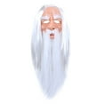thumbnail image 2 of Xihbxyly Máscara de Abuelo de Halloween, Peluca Larga de Pelo Blanco, Diseño de Pulido Exquisito, Accesorio de Cosplay Único, Decoración de Fiesta, Diversión Navideña, Tamaño Adulto, Peso 350 G, 2 of 7