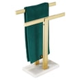 thumbnail image 1 of KOKOSIRI Hand Towel Bars Standing Towel Rack with Marble Base for Bathroom Kitchen Vanity Countertop, Gold Stainless Steel 15.7'' Height THS0001-SM-BG, 1 of 7