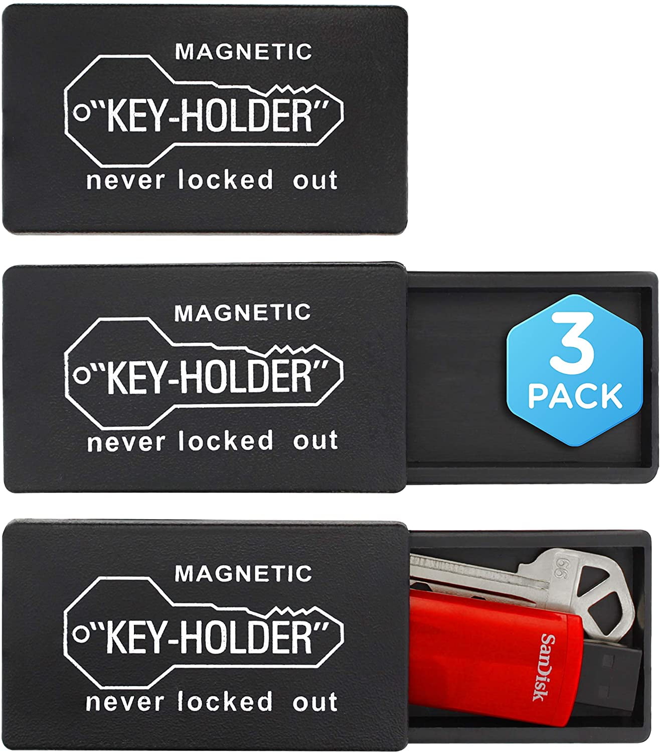 Magnetic Key Holder Large Magnet Locker Hider A Key Master Lock Box Family Car 