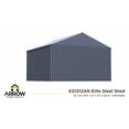 thumbnail image 4 of Arrow Elite 12 x 12 x 8 ft Anthracite Steel Storage Shed, 4 of 8