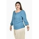 thumbnail image 2 of Blusa con detalle de borlas Roman Fashion /Tallas Extras, 225 (Azul petroleo) azul 38, 2 of 5