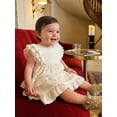 thumbnail image 6 of BemeyourBBs Toddler Baby Girl Summer Dress Outfit Little Girl Sundress Casual Tiered Ruffles Flutter Sleeves A-Line Dress Beach Princess Party Dress Cute Clothes, 6 of 9