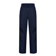 thumbnail image 3 of Breezora Mens Casual Jogger Pants with Drawstring and Pockets Splicing Printed Design for Workout Lounge and Street Style XL Size Navy, 3 of 9