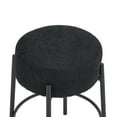 thumbnail image 7 of 24" Modern Round Bar Stools Set of 2,Contemporary Upholstered Barstools with Black Legs,Counter Height Bar Stools for Kitchens, Coffee Shops and Bar Stores,Black, 7 of 7