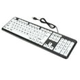 thumbnail image 1 of Keyboard,Black Low Vision Keyboard Large Print Keyboard Old People Keyboard High-Precision Functionality, 1 of 8