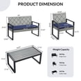 thumbnail image 6 of Segmart 4-Piece Outdoor Patio Furniture Set, Patio Conversation Set with Coffee Table, All-Weather PE Rattan Deep Seating Sofa Set with Cushions for Porch, Backyard, Balcony, 6 of 7
