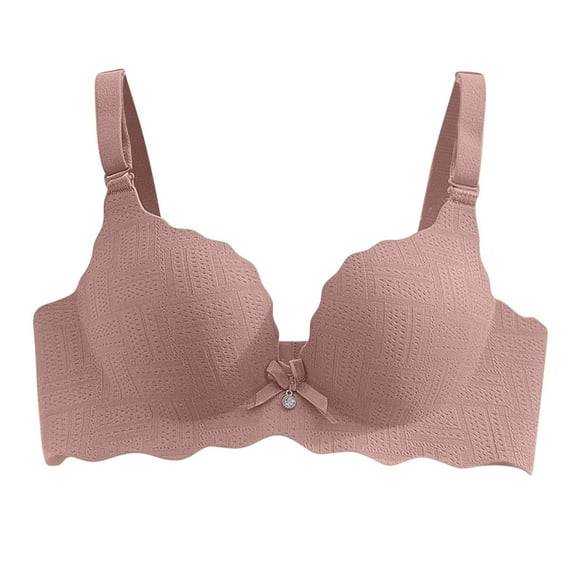 Kovlvoll Push up Bras for Women No Steel Ring Adjustable Strap Full Coverage Gathering Soft Comfy Underwear