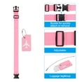 thumbnail image 4 of Unique Bargains Luggage Strap with Luggage Tag and Loop 78'x2', 4 Set Adjustable Suitcase Belt, Pink, 4 of 7