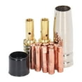 thumbnail image 1 of Accesorio para pistola de soldadura MIG de 14 piezas, soplete de soldadura de cobre, punta de contacto conductora, boquilla de gas, kit de cubierta de biela, 1 of 14