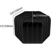 homary 18.5 Hexagonal Pouf Ottoman Upholstered, Velvet Footrest Rest Stools Modern Sofa Footrest Entryway Shoe Changing Stool, Low Coffee Table Footstool for Living Room/Bedroom/Entrway-Black