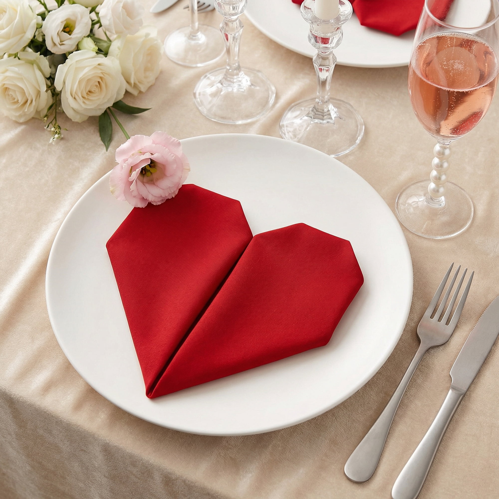 Unique Bargains 12Pcs  Washable Reusable Party Cloth Napkins Burgundy 17x17inch