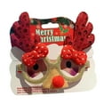 thumbnail image 4 of Gafas navideñas divertidas para niños y adultos, bonitas gafas navideñas para usar. Astas y nariz rojas, 4 of 9