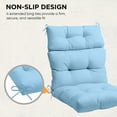 thumbnail image 6 of INTER HUT 46 x 22 in Patio High Back Cushions (Set of 2), Adirondack Rocking Chair Cushions Rocking Chair Cushion with Ties, Light Blue, 6 of 9