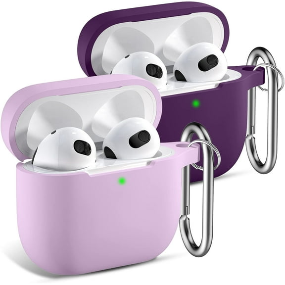 2021 Silicone Protective Case for AirPods 3rd Generation - Lavender/Plum
