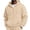 Beige02, variant on Hsovts Men's Fleece White Hoodie Casual Zip UpBasic Hoodies Pullover Long Sleeve Hooded Sweatshirt Solid Color Plain Hoodies with Pockets Brown XL