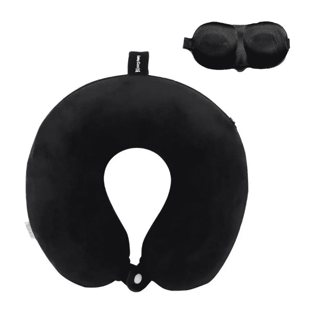 Cómodo Cojín Para El Cuello Bloosom Almohada De Espuma Viscoelástica Negro