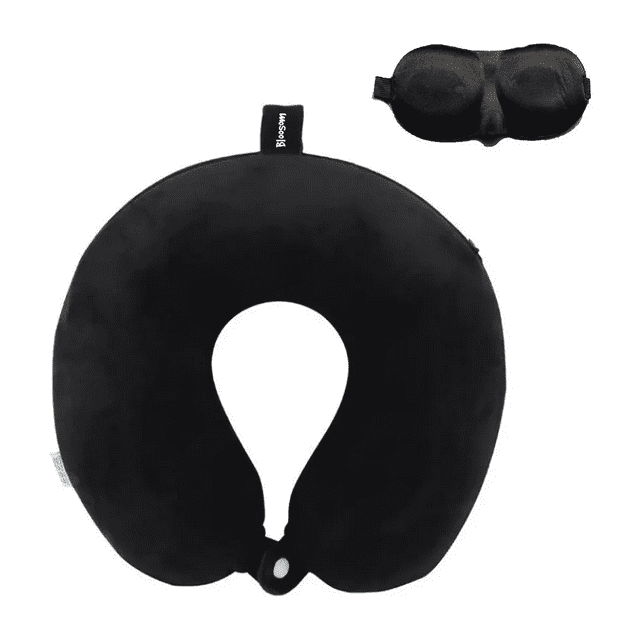 Cómodo Cojín Para El Cuello Bloosom Almohada De Espuma Viscoelástica Negro