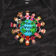 thumbnail image 4 of Inktastic Peace Through Unity Boys or Girls Baby Bodysuit, 4 of 5