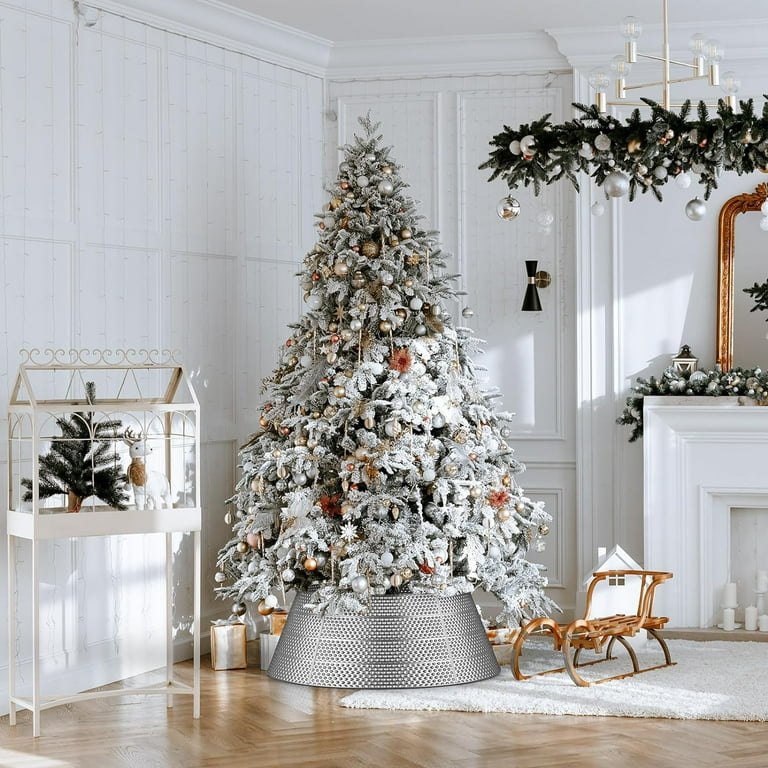 Free Shipping! 28 Inch Christmas Tree Collar, Metal Christmas Tree 