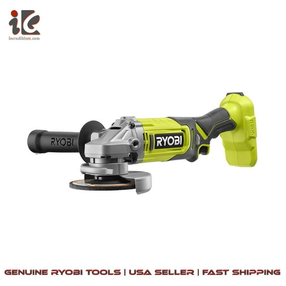 RYOBI PCL445B ONE  18V Cordless 4-1/2 in. Angle Grinder W/accessories- Tool Only