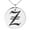 Silver, variant on Stainless Steel Letter Z Initial Old English Monogram Engraved Small Medallion Circle Charm Pendant Necklace