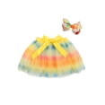 thumbnail image 2 of Sedceaty Kids Skirt, Girls Star Patterns Elastic High Waist Bubble Skirt with Bowknot Hair Clip for Summer Fall, 2 of 7