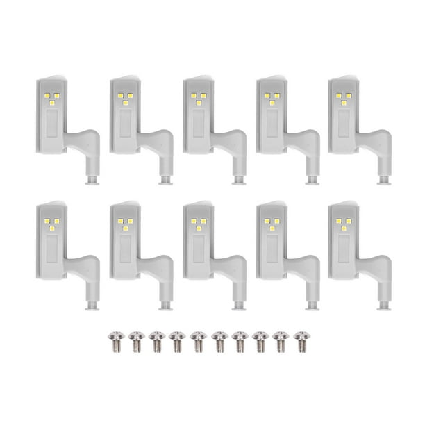 1 5 10pcs Led Cabinet Lumière Led Hinge Intérieure Lampe Placard Lumière  Batterie Sans Fil Lampe Armoire Universelle Armoire Capteur Éclairage