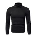 thumbnail image 5 of LNZGNM Men's Base Layer Tops Long Sleeve Mock Neck Slim Fit Thermal Cozy Everyday Shirt Cool Weather Comfort,Black(XL), 5 of 6