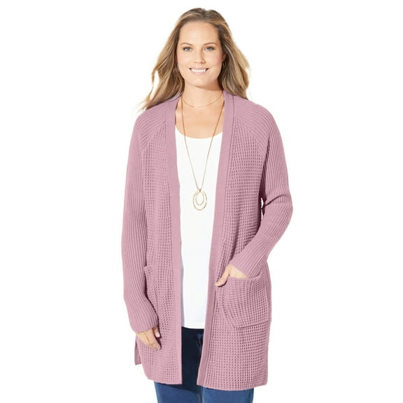 Catherines Women's Plus Size Daydream Waffle Knit Sweater