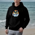 thumbnail image 3 of Women's Long Sleeve Hooded Pullover Sweatshirt with Pockets Colorful Palm Trees & Rainbow Design Relaxed Fit " Rainbow ", 3 of 7