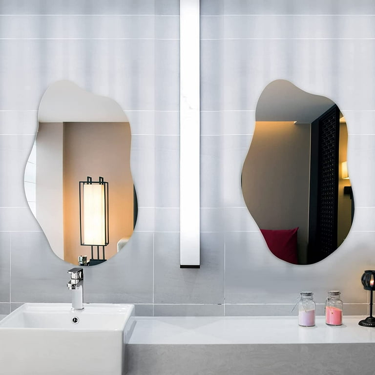 Modern Irregular Mirror Living Room Makeup Full Body Asymmetrical Bathroom  Mirror Shower Creative Espejo Pared Home